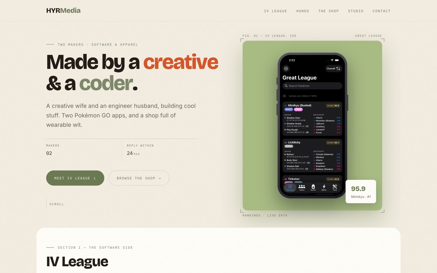 The HYRMedia homepage